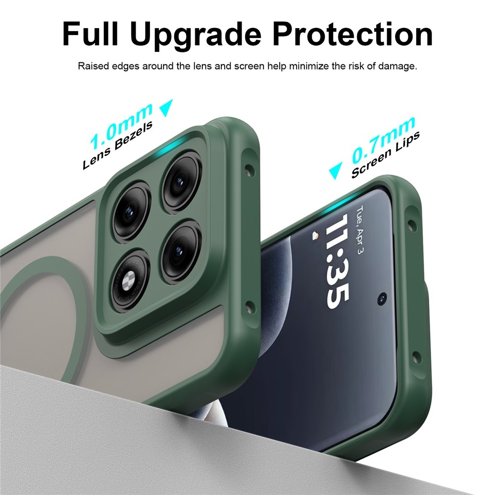 Case matný gélový obal s MagSafe na Motorola Edge 70 Pro 5G - zelený
