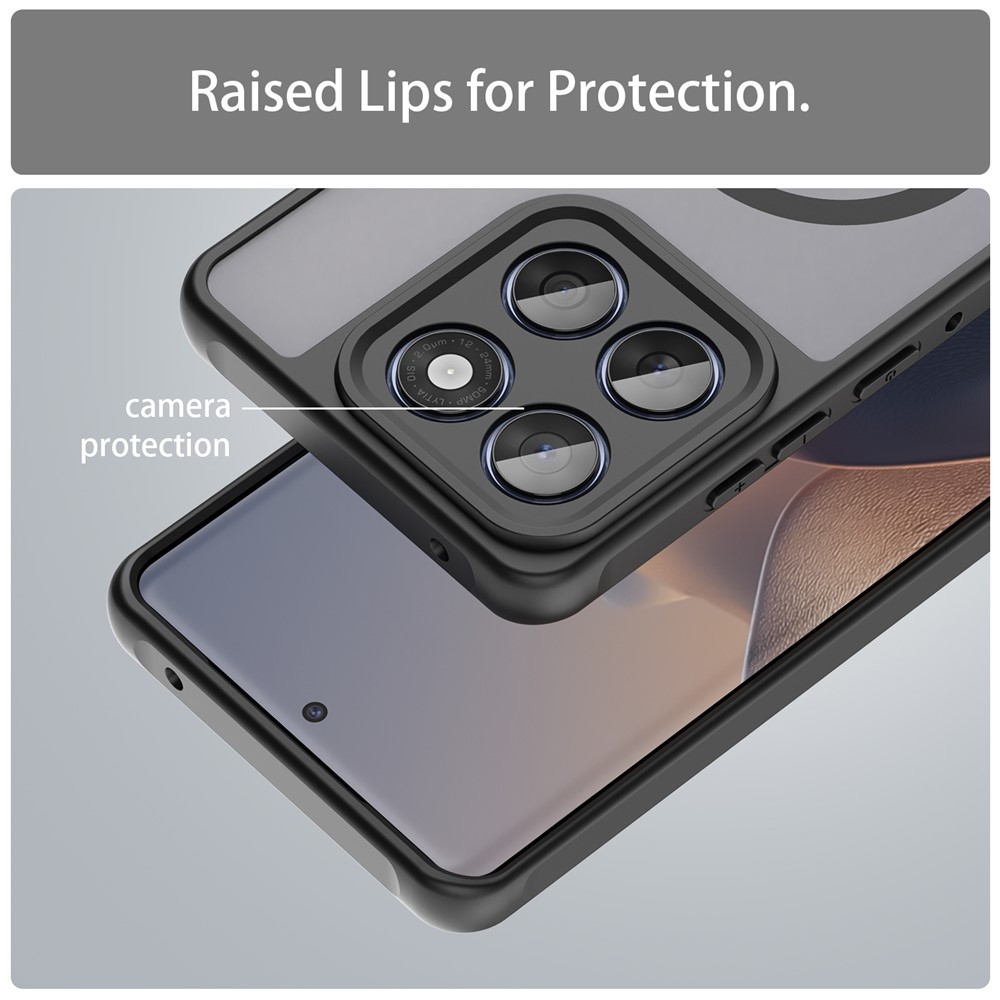 Case matný gélový obal s MagSafe na Motorola Moto G57 Power 5G - čierny