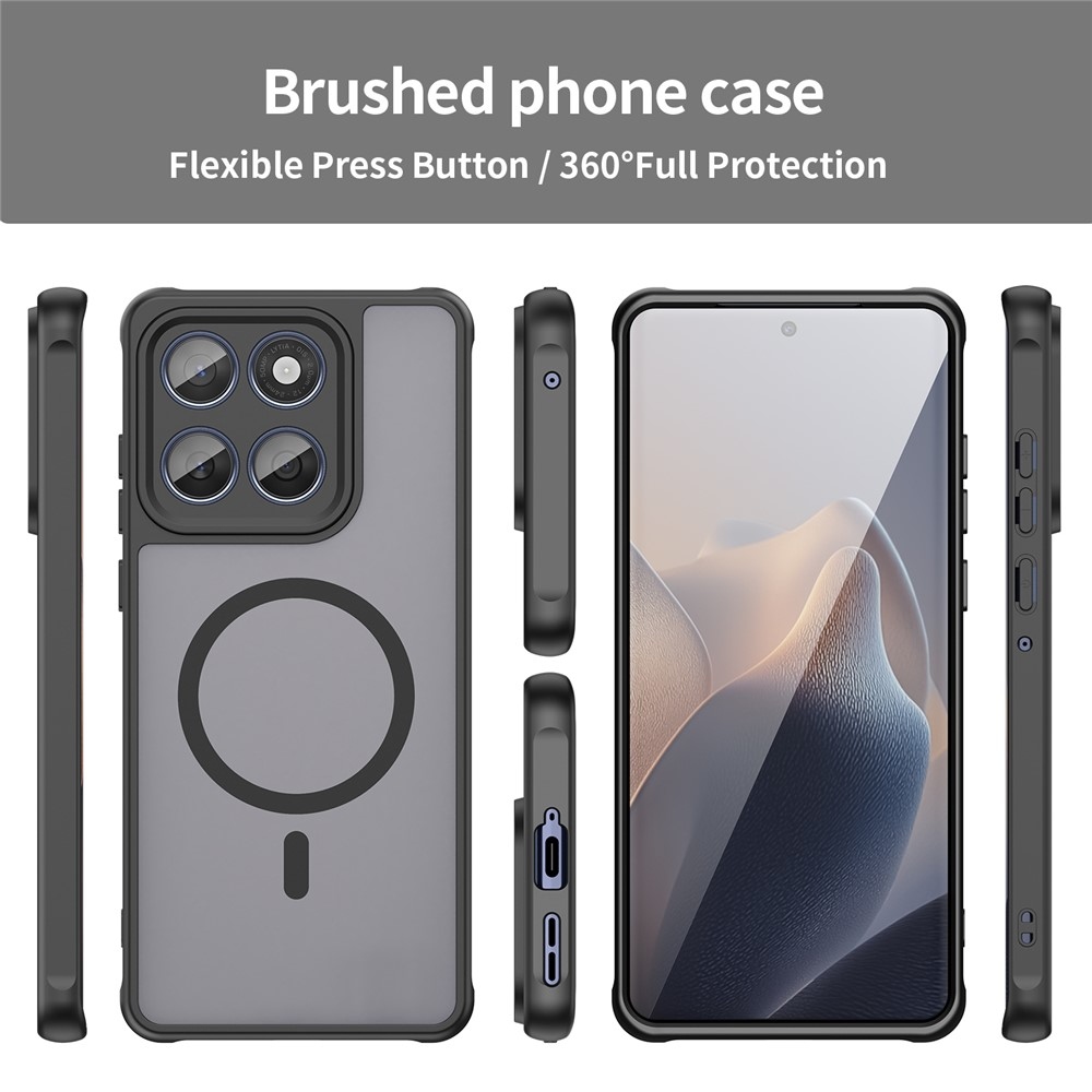Case matný gélový obal s MagSafe na Motorola Moto G57 Power 5G - čierny