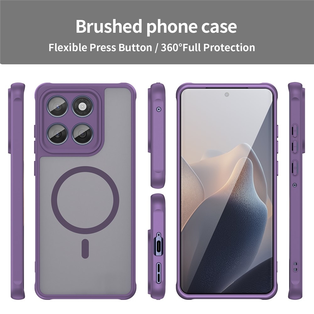 Case matný gélový obal s MagSafe na Motorola Moto G57 Power 5G - fialový