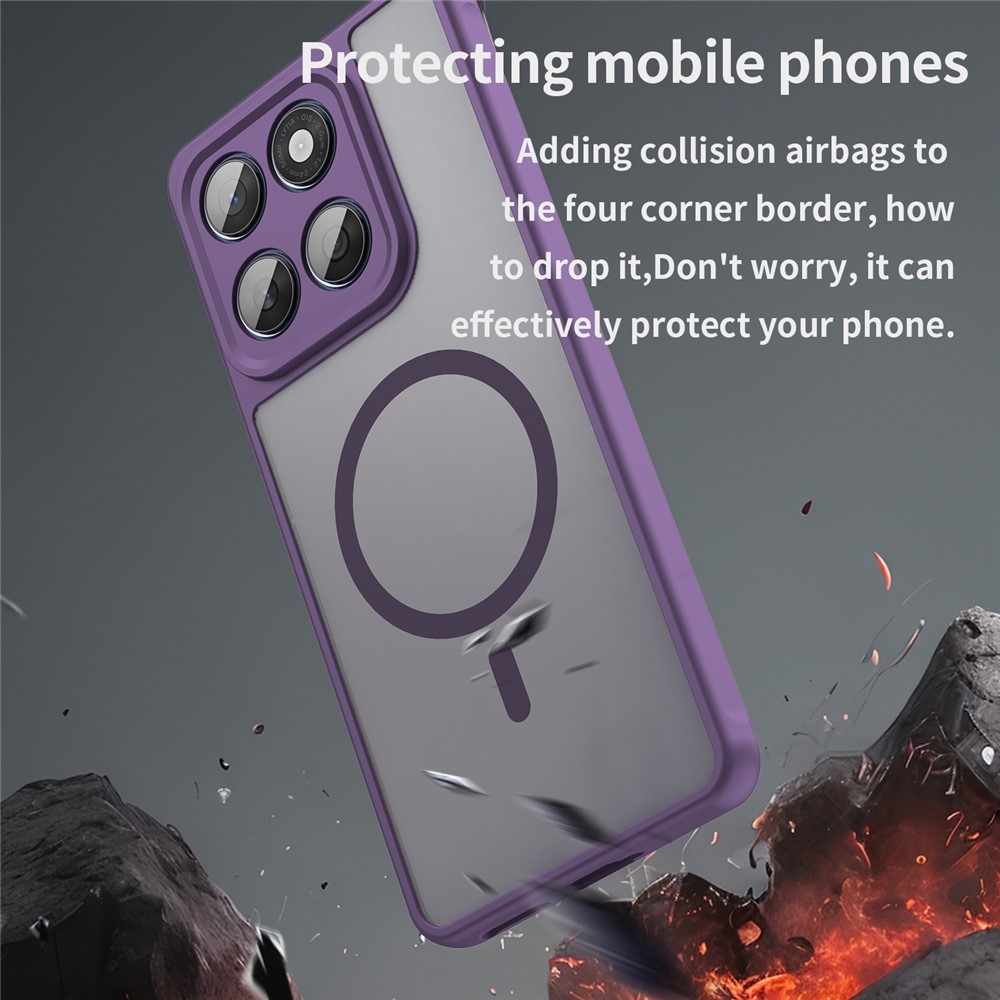 Case matný gélový obal s MagSafe na Motorola Moto G57 Power 5G - fialový