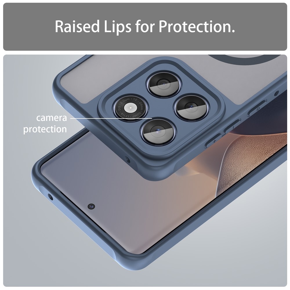 Case matný gélový obal s MagSafe na Motorola Moto G57 Power 5G - modrý