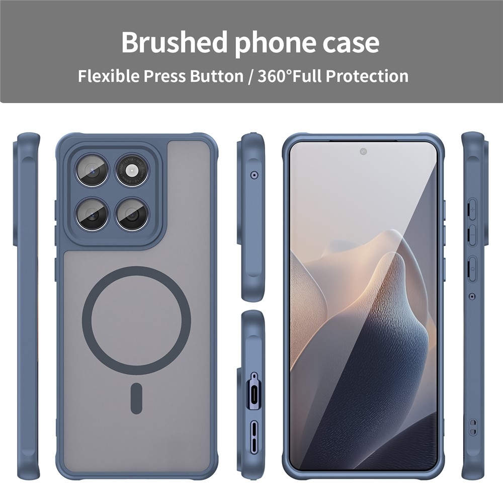 Case matný gélový obal s MagSafe na Motorola Moto G57 Power 5G - modrý