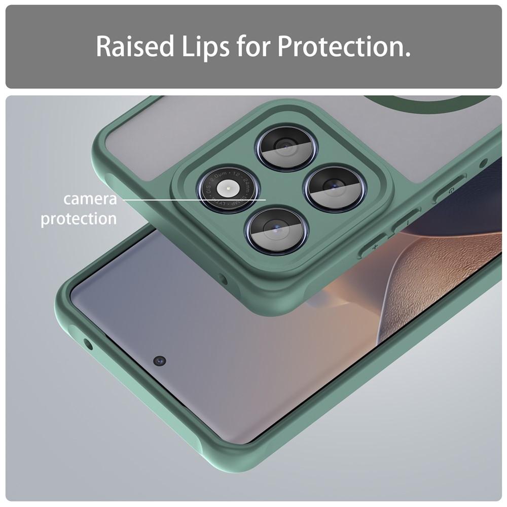 Case matný gélový obal s MagSafe na Motorola Moto G57 Power 5G - zelený
