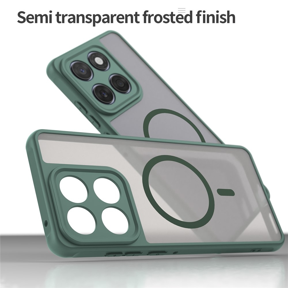 Case matný gélový obal s MagSafe na Motorola Moto G57 Power 5G - zelený