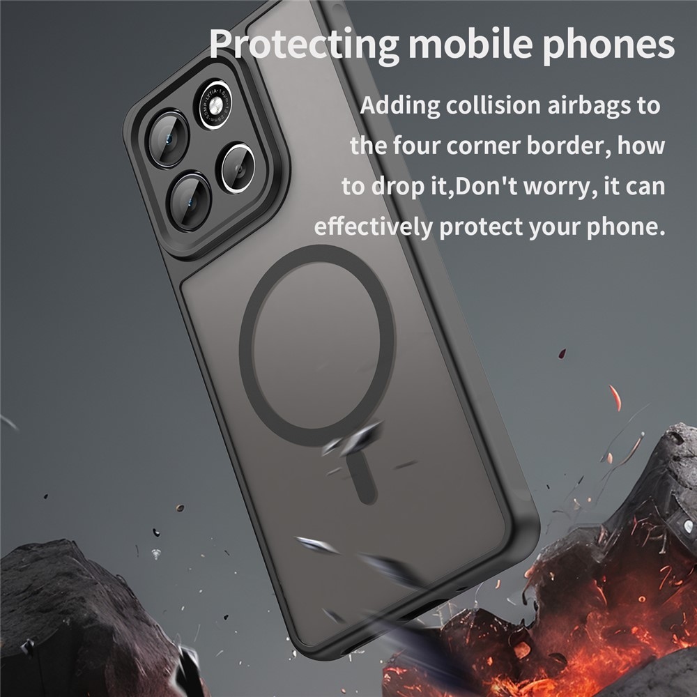 Case matný gélový obal s MagSafe na Motorola Moto G86 5G - čierny