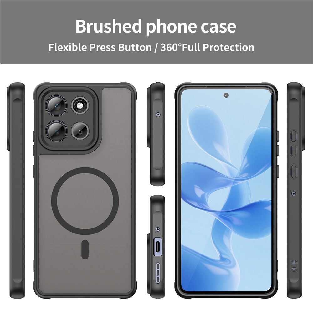 Case matný gélový obal s MagSafe na Motorola Moto G86 5G - čierny