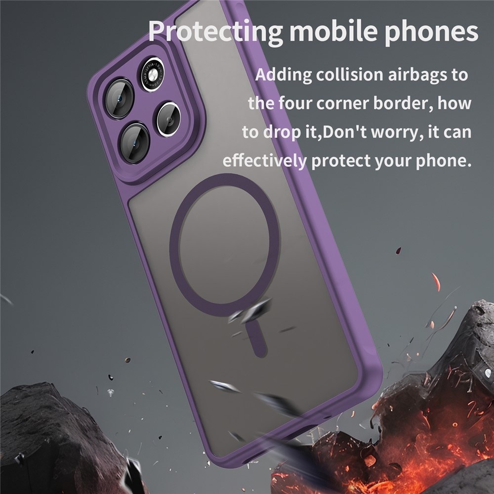 Case matný gélový obal s MagSafe na Motorola Moto G86 5G - fialový
