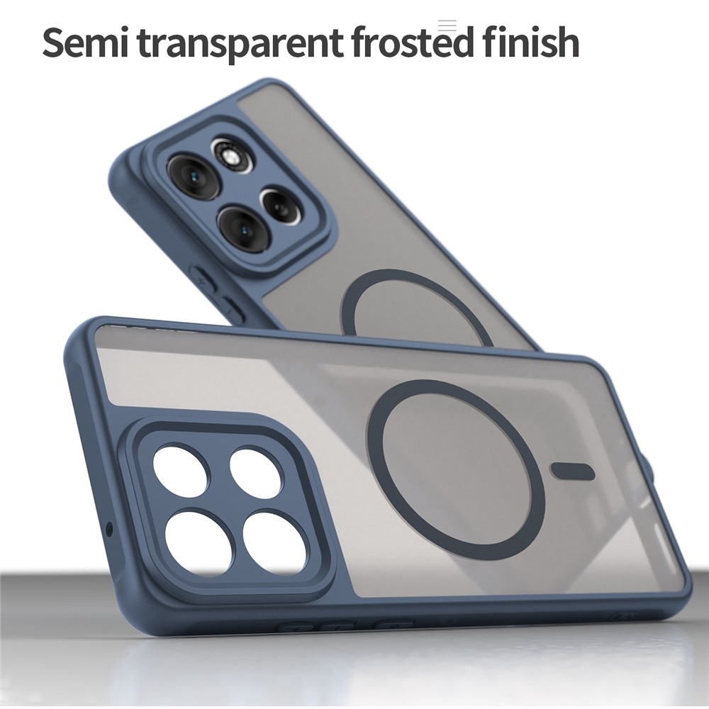 Case matný gélový obal s MagSafe na Motorola Moto G86 5G - modrý