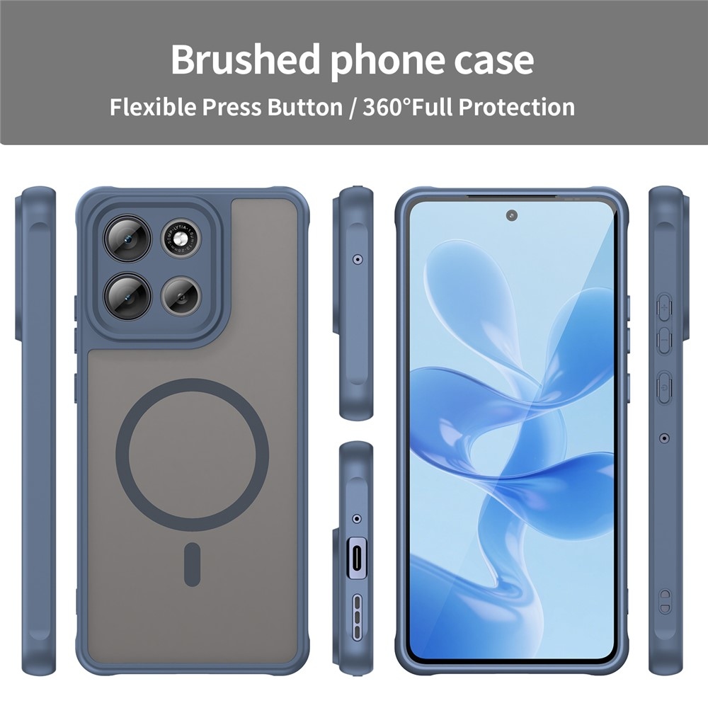 Case matný gélový obal s MagSafe na Motorola Moto G86 5G - modrý