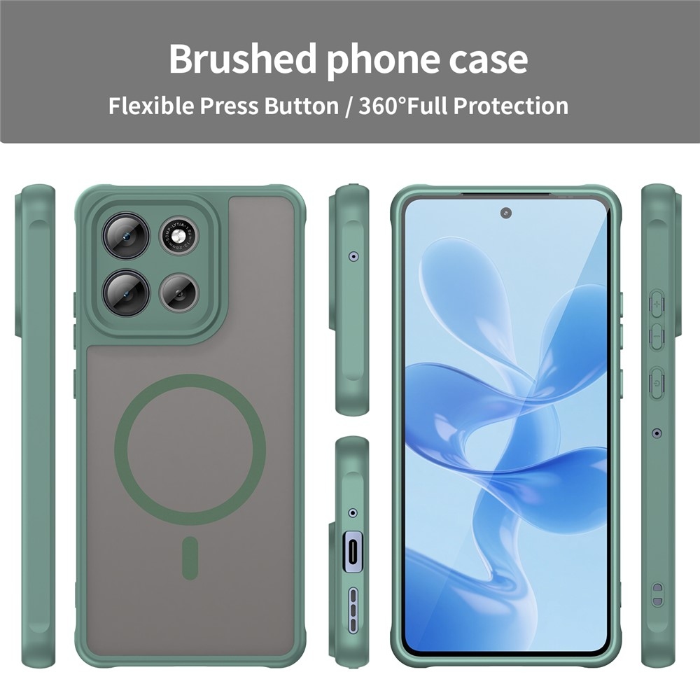 Case matný gélový obal s MagSafe na Motorola Moto G86 5G - zelený