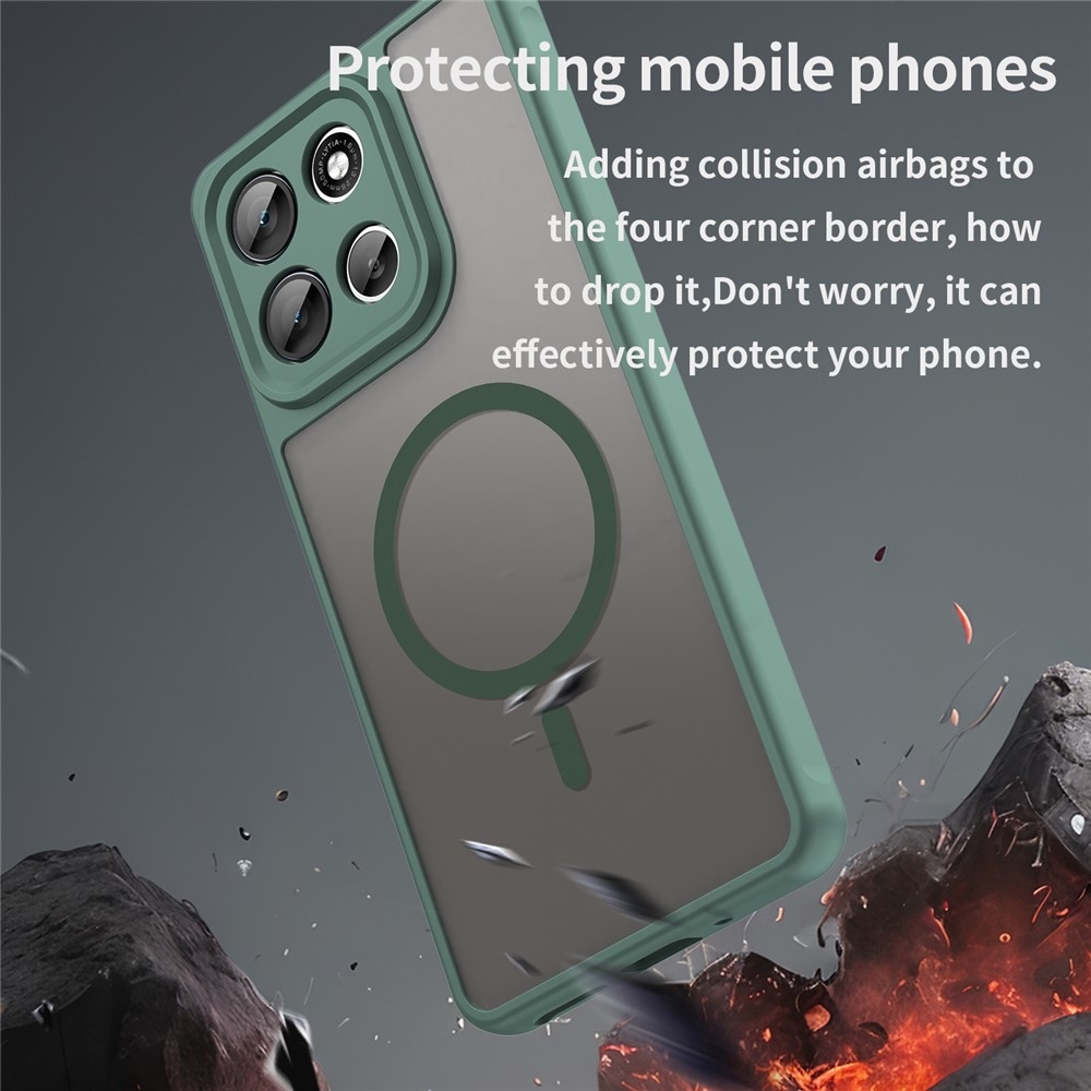 Case matný gélový obal s MagSafe na Motorola Moto G86 5G - zelený