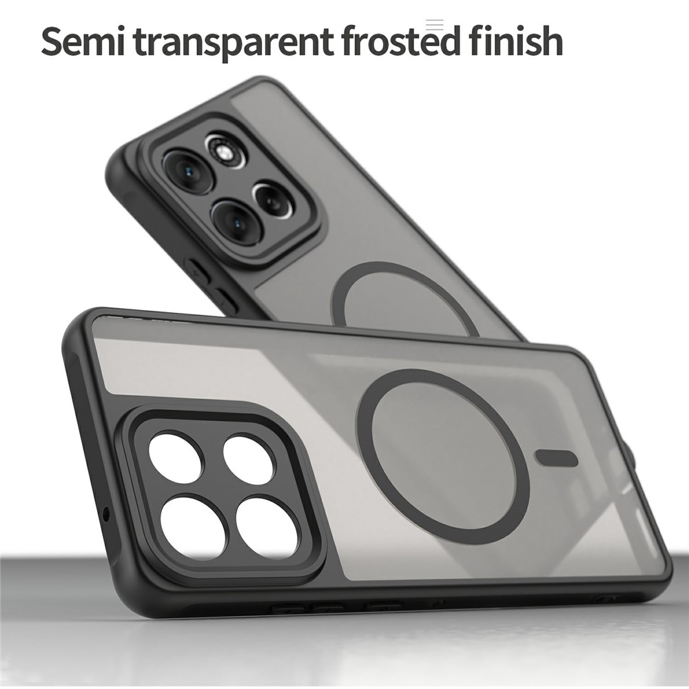 Case matný gélový obal s MagSafe na Motorola Moto G86 Power 5G - čierny