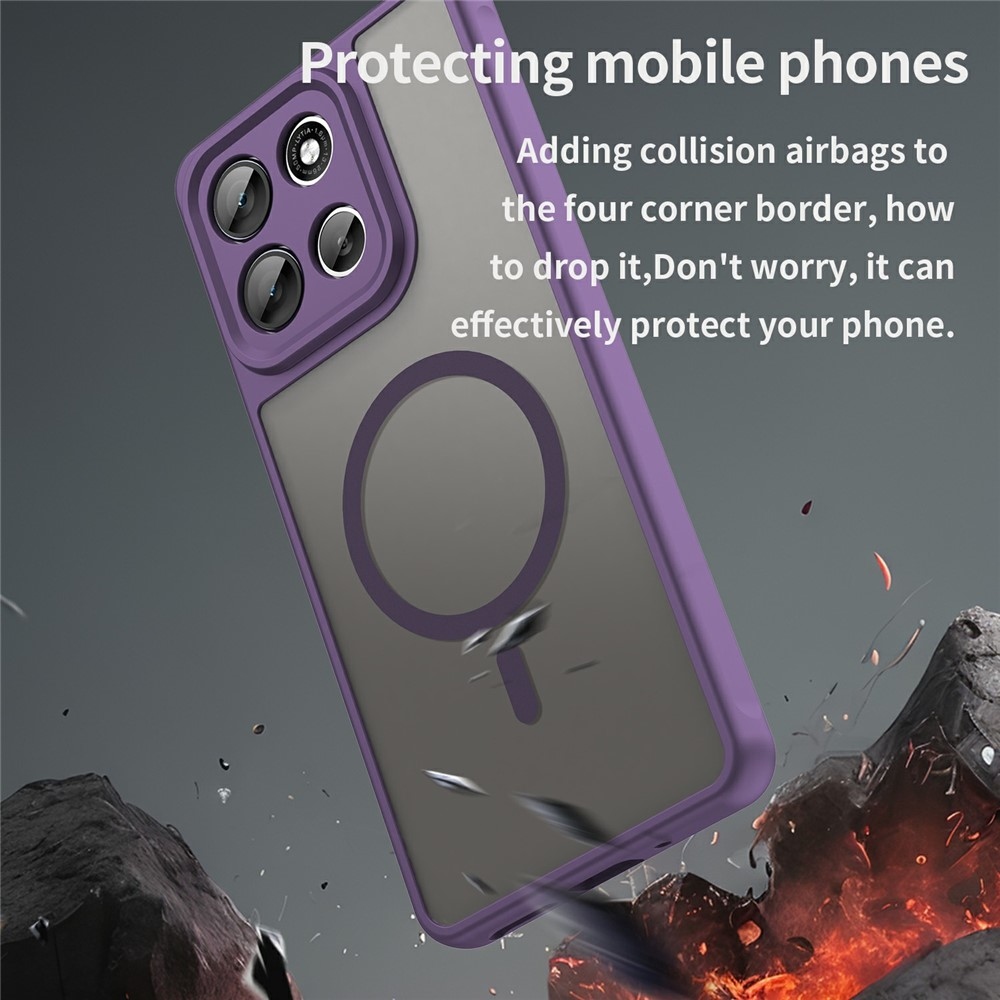 Case matný gélový obal s MagSafe na Motorola Moto G86 Power 5G - fialový
