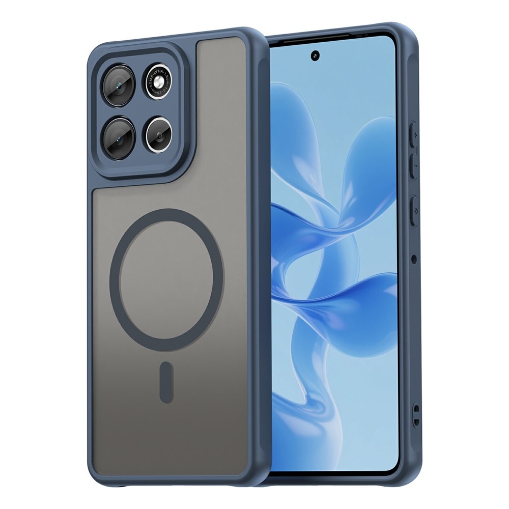 Case matný gélový obal s MagSafe na Motorola Moto G86 Power 5G - modrý