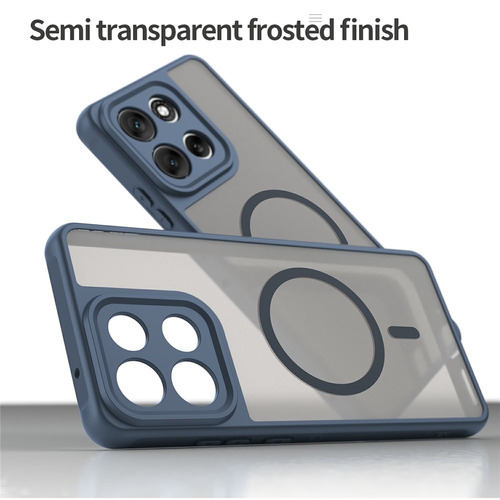 Case matný gélový obal s MagSafe na Motorola Moto G86 Power 5G - modrý
