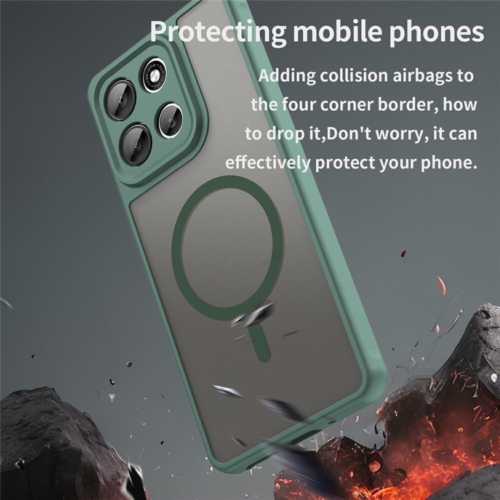 Case matný gélový obal s MagSafe na Motorola Moto G86 Power 5G - zelený