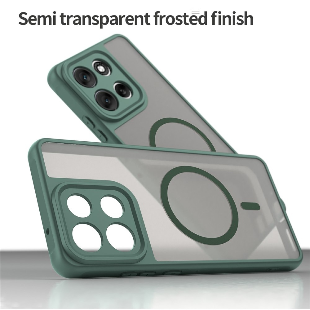 Case matný gélový obal s MagSafe na Motorola Moto G86 Power 5G - zelený