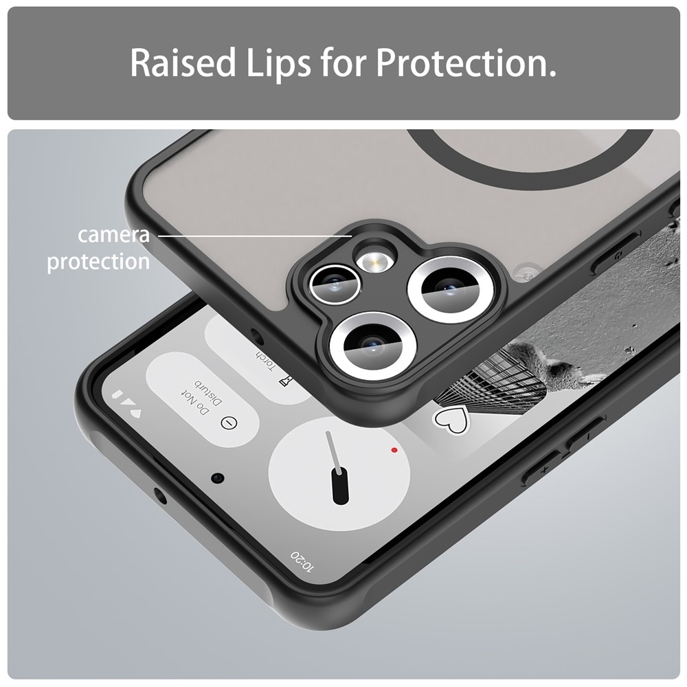 Case matný gélový obal s MagSafe na Nothing CMF Phone 2 Pro - čierny