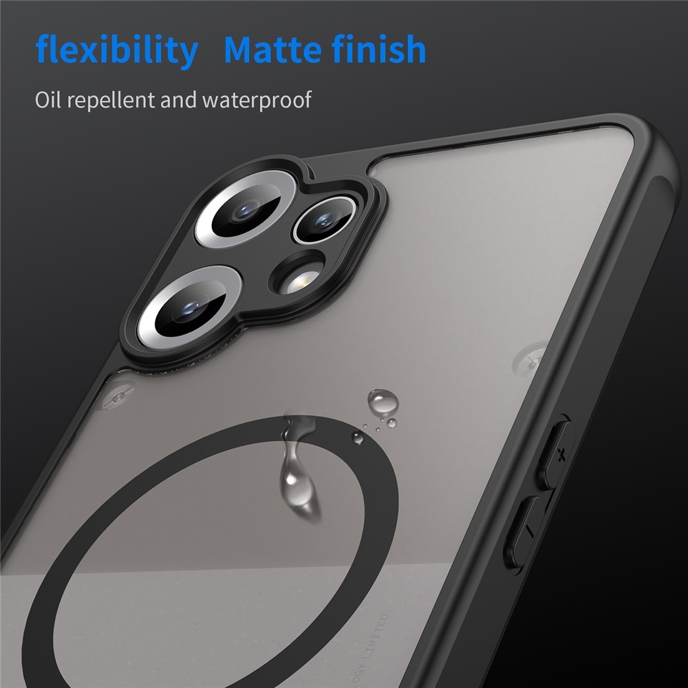 Case matný gélový obal s MagSafe na Nothing CMF Phone 2 Pro - čierny