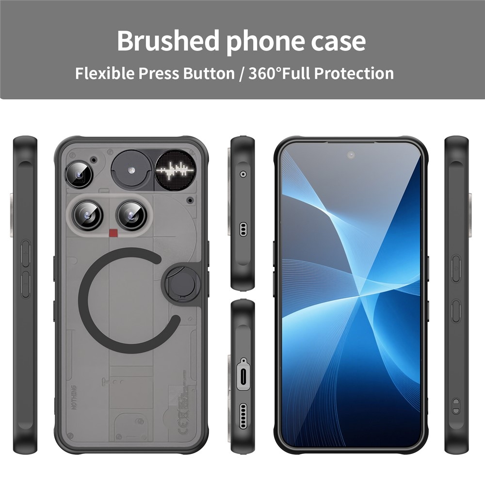 Case matný gélový obal s MagSafe na Nothing Phone (3) 5G - čierny