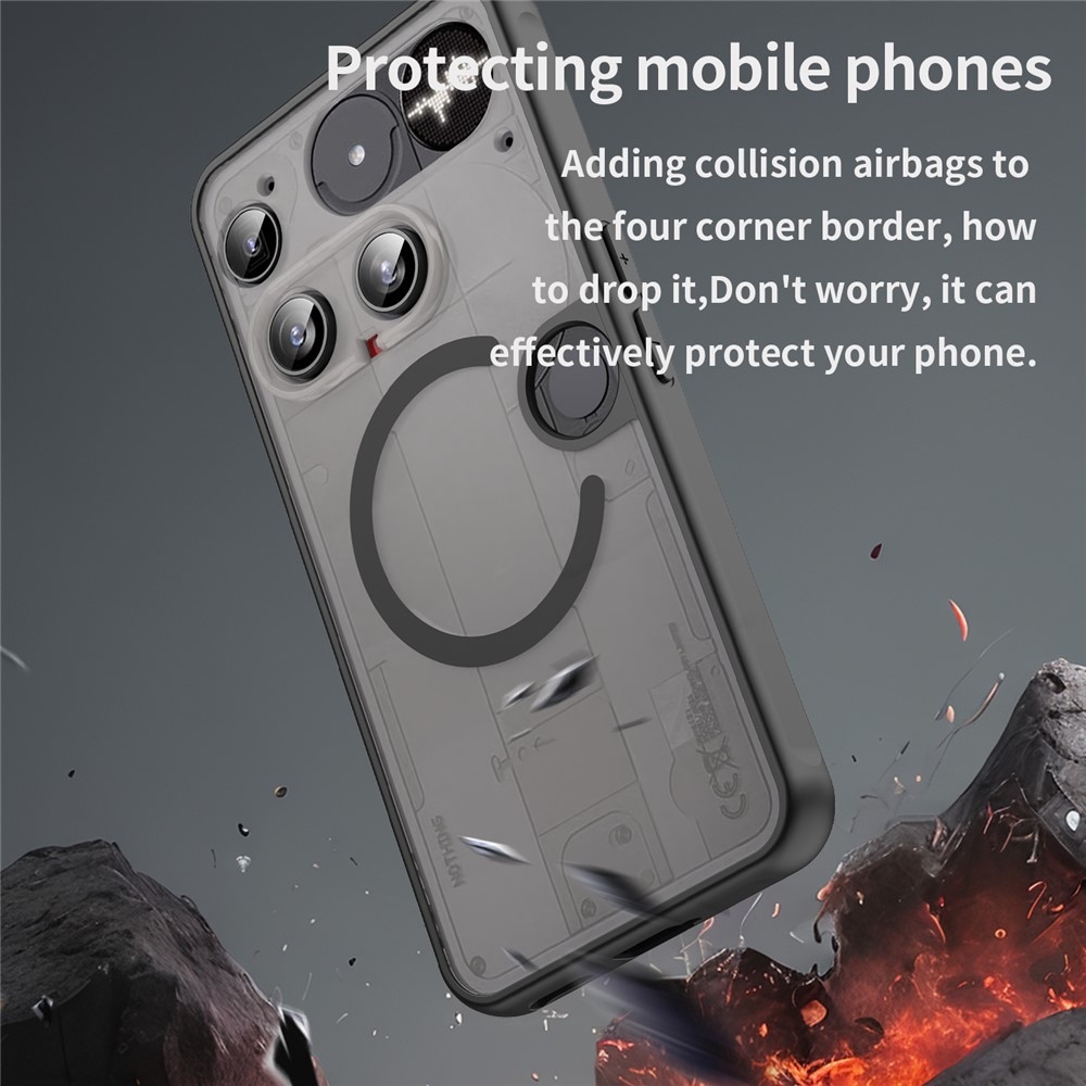Case matný gélový obal s MagSafe na Nothing Phone (3) 5G - čierny