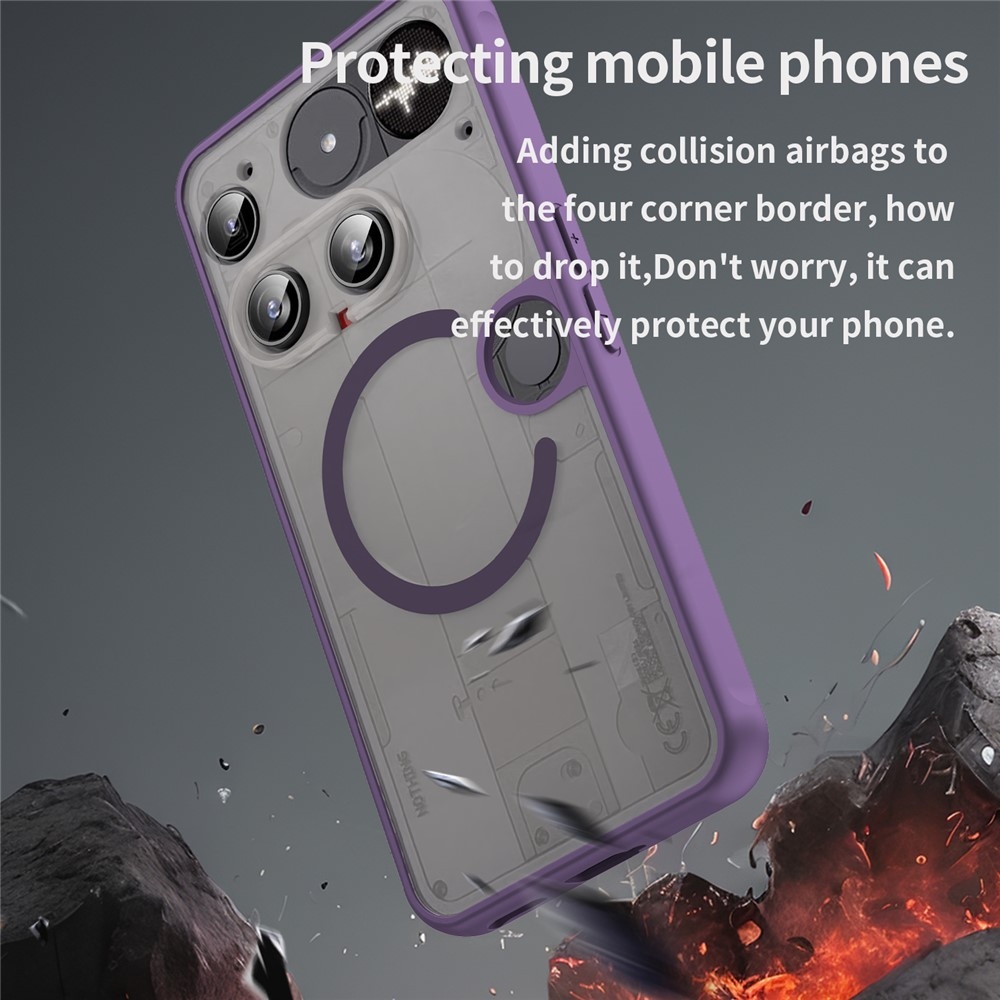 Case matný gélový obal s MagSafe na Nothing Phone (3) 5G - fialový