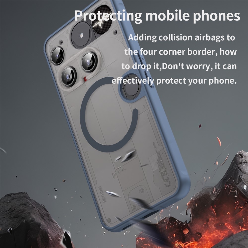Case matný gélový obal s MagSafe na Nothing Phone (3) 5G - modrý