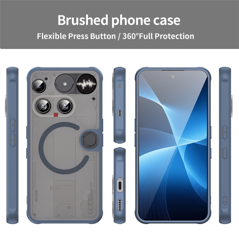 Case matný gélový obal s MagSafe na Nothing Phone (3) 5G - modrý