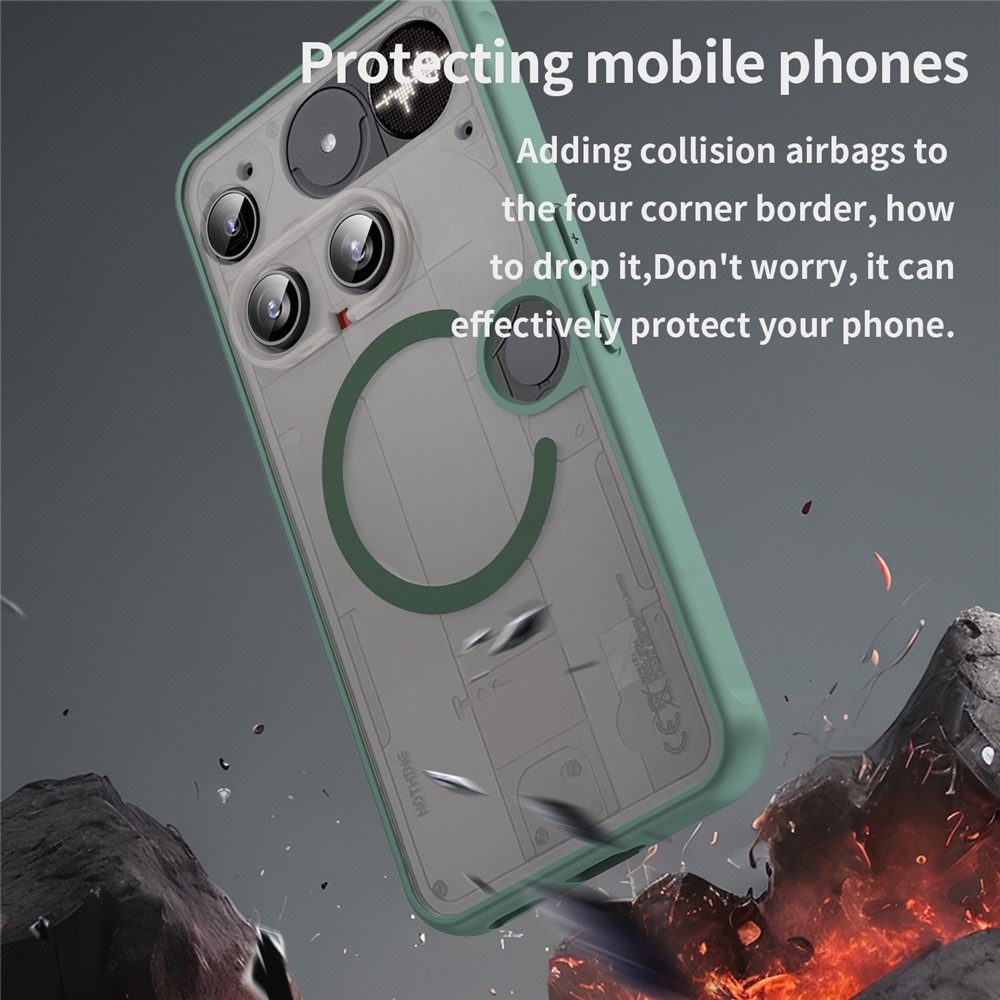 Case matný gélový obal s MagSafe na Nothing Phone (3) 5G - zelený