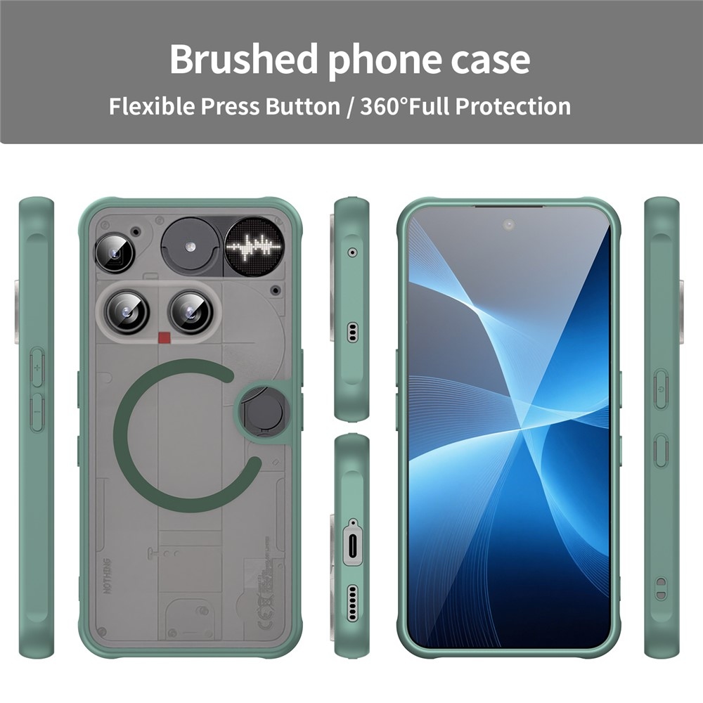 Case matný gélový obal s MagSafe na Nothing Phone (3) 5G - zelený