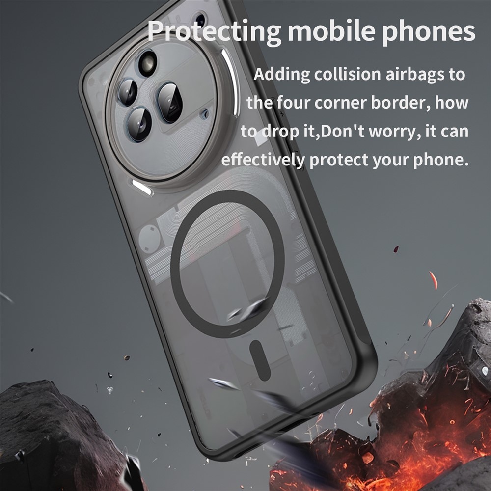 Case matný gélový obal s MagSafe na Nothing Phone (3a) Pro - čierny