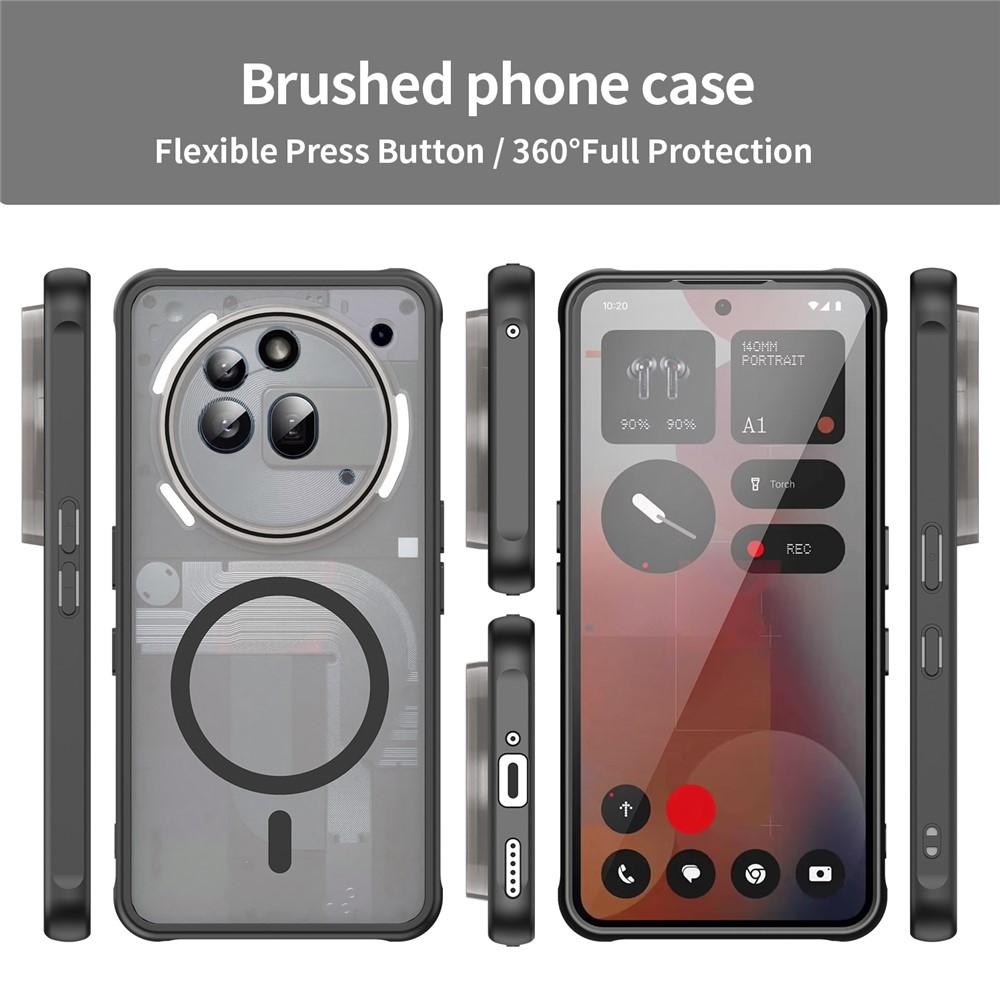 Case matný gélový obal s MagSafe na Nothing Phone (3a) Pro - čierny