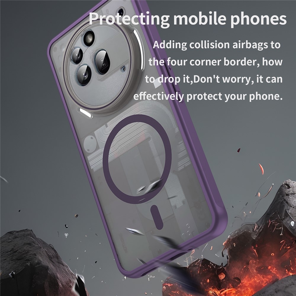 Case matný gélový obal s MagSafe na Nothing Phone (3a) Pro - fialový