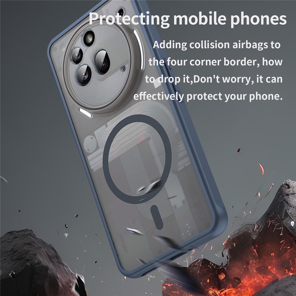 Case matný gélový obal s MagSafe na Nothing Phone (3a) Pro - modrý