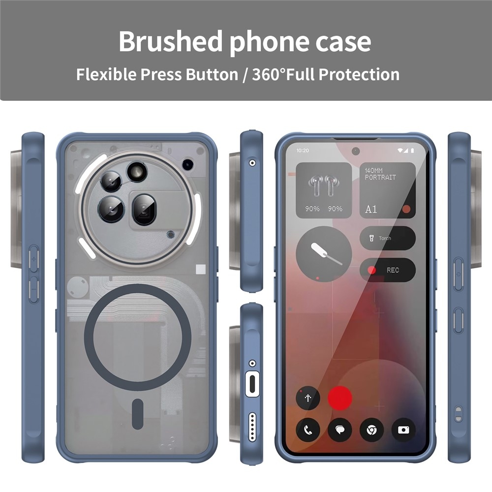 Case matný gélový obal s MagSafe na Nothing Phone (3a) Pro - modrý