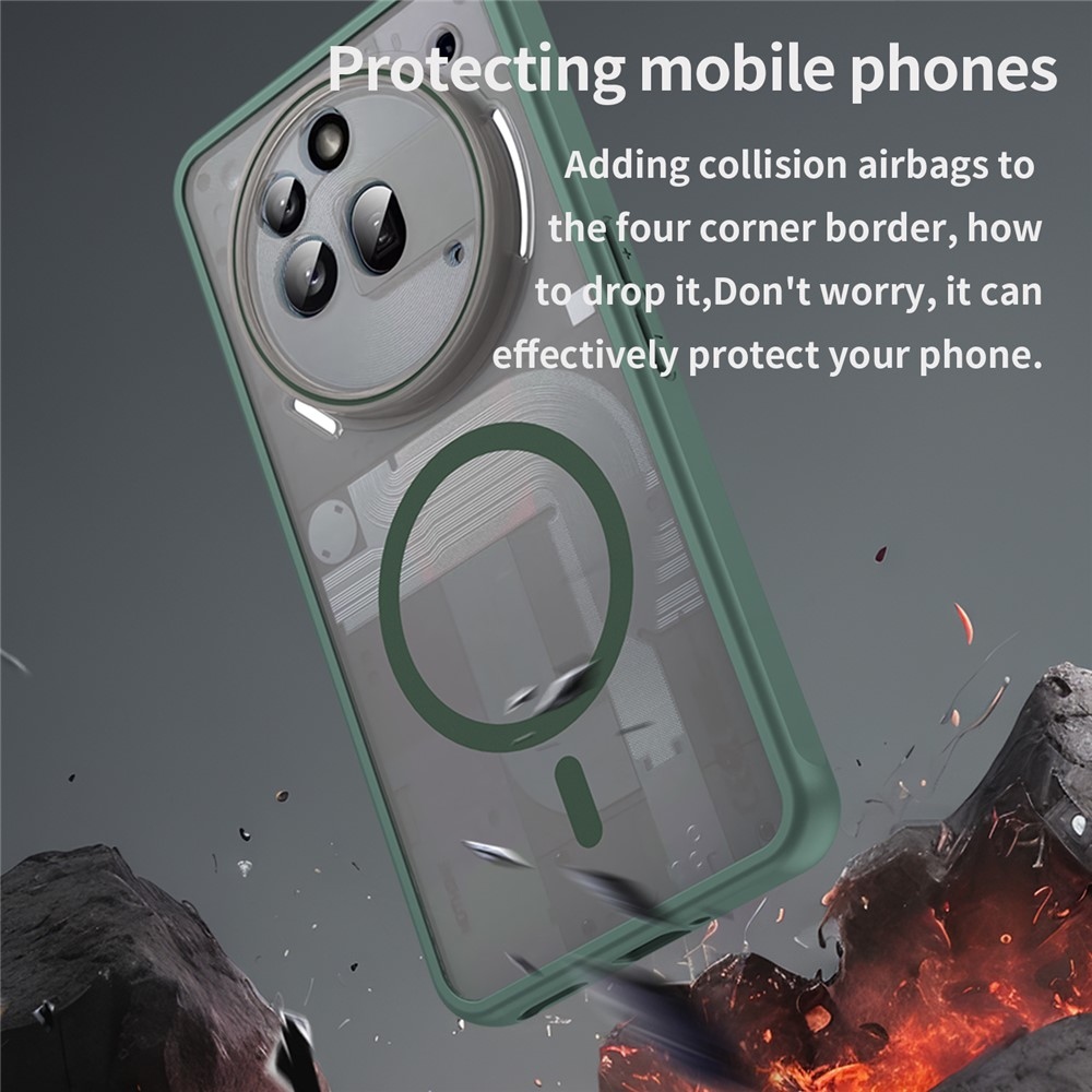 Case matný gélový obal s MagSafe na Nothing Phone (3a) Pro - zelený