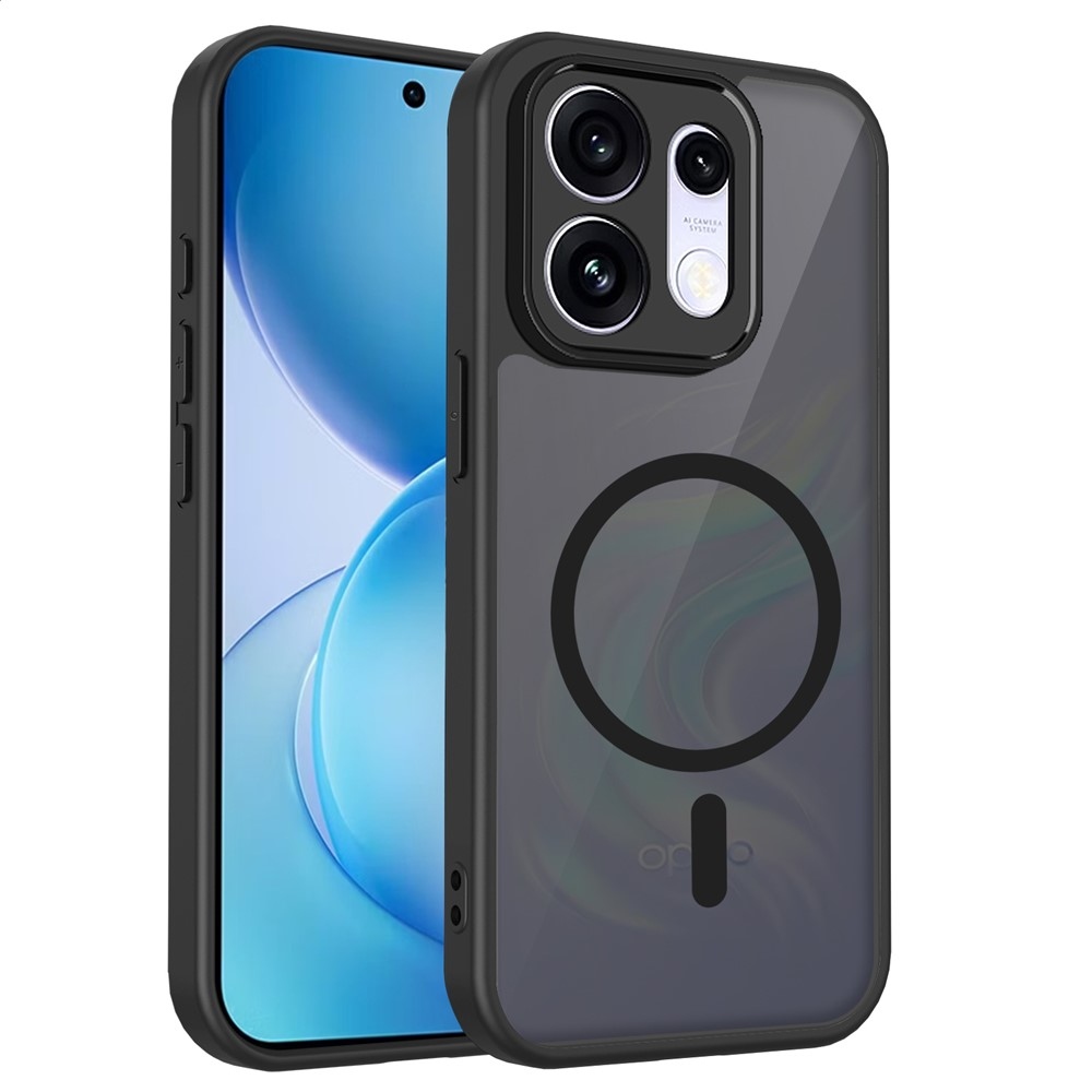 Case matný gélový obal s MagSafe na Oppo Reno 16 Pro 5G/Oppo Reno 16 5G - čierny