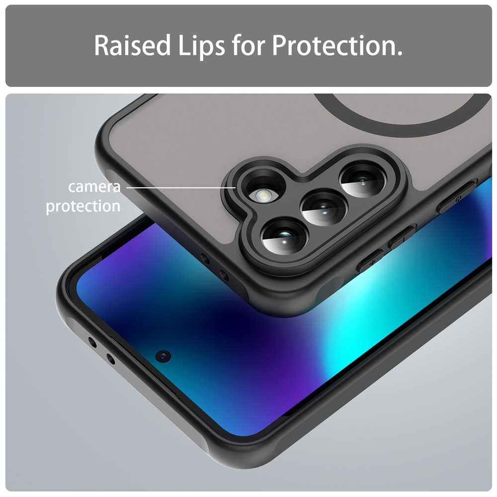 Case matný gélový obal s MagSafe na Samsung Galaxy A37 5G - čierny