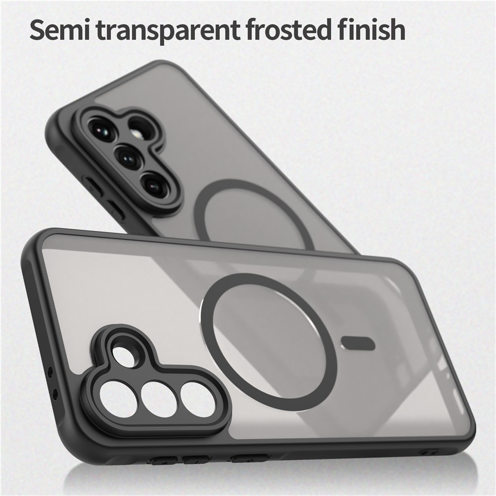 Case matný gélový obal s MagSafe na Samsung Galaxy A37 5G - čierny