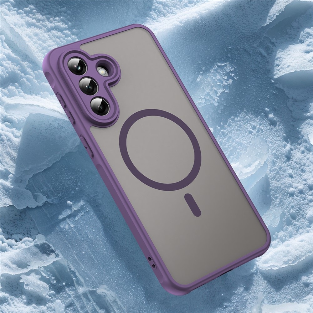 Case matný gélový obal s MagSafe na Samsung Galaxy A37 5G - fialový