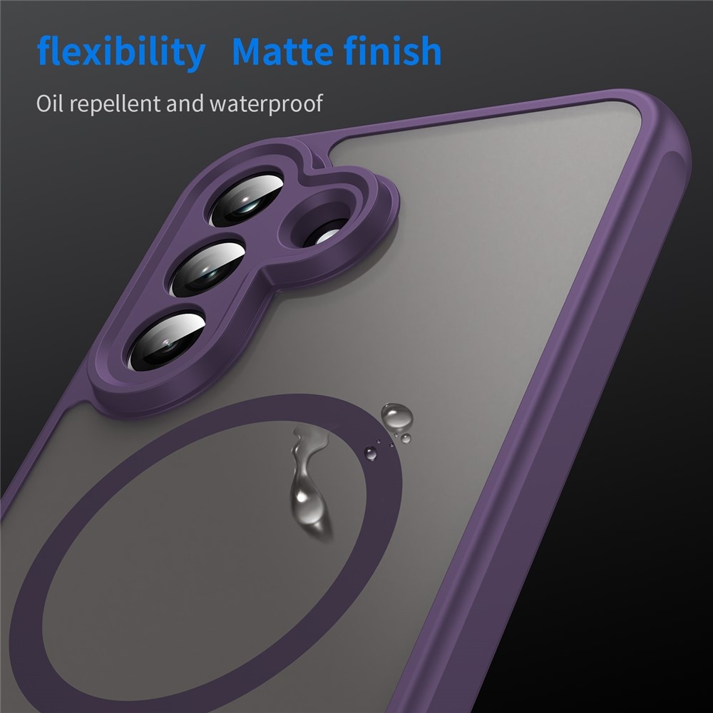 Case matný gélový obal s MagSafe na Samsung Galaxy A37 5G - fialový