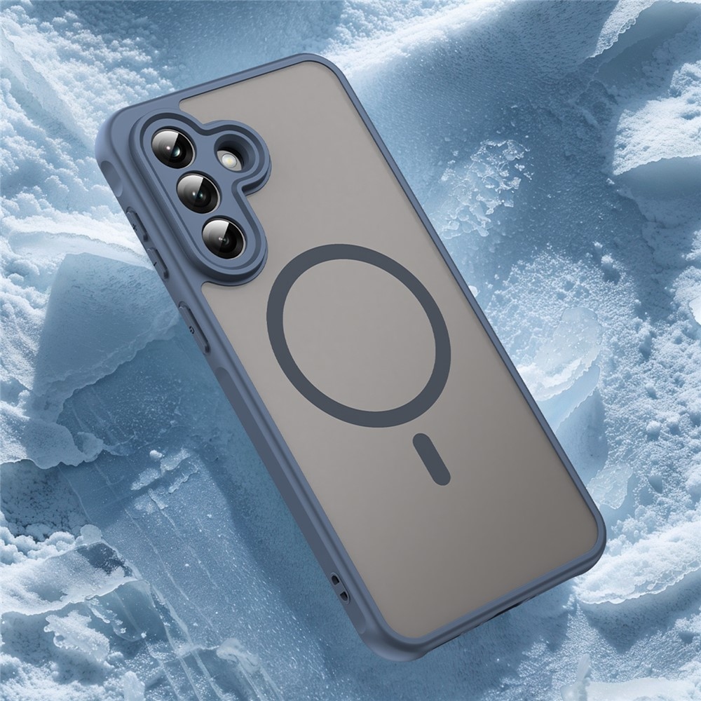 Case matný gélový obal s MagSafe na Samsung Galaxy A37 5G - modrý