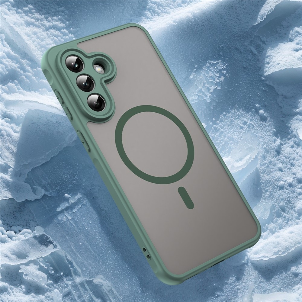 Case matný gélový obal s MagSafe na Samsung Galaxy A37 5G - zelený