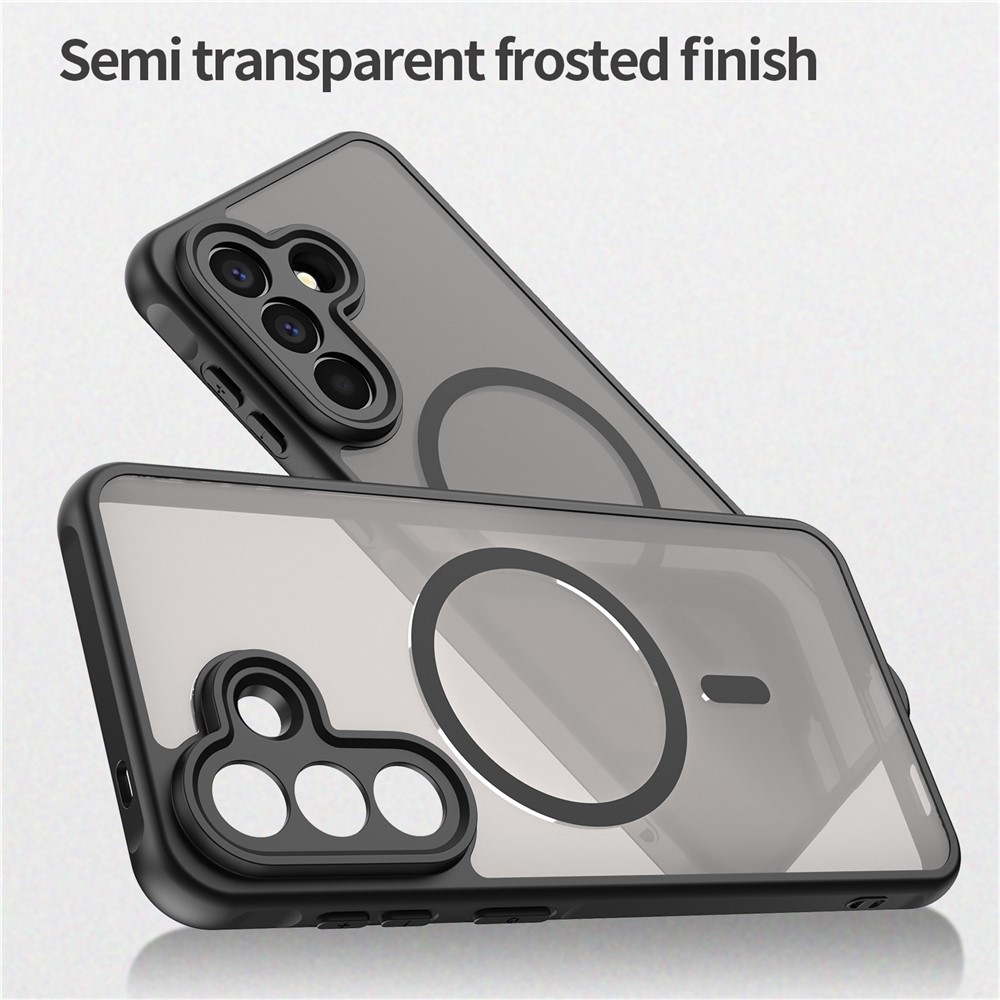 Case matný gélový obal s MagSafe na Samsung Galaxy A57 5G - čierny