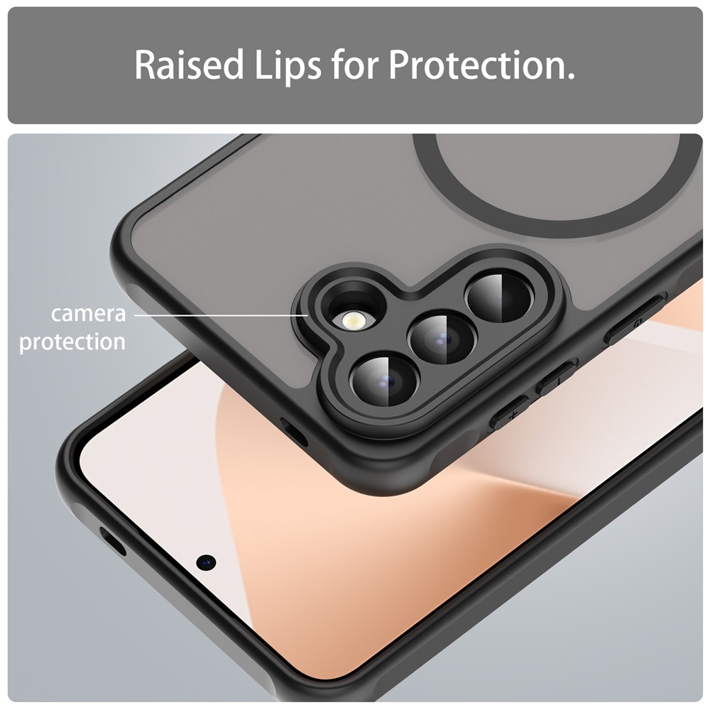 Case matný gélový obal s MagSafe na Samsung Galaxy A57 5G - čierny