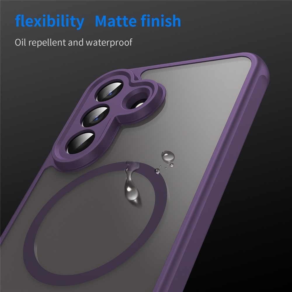 Case matný gélový obal s MagSafe na Samsung Galaxy A57 5G - fialový