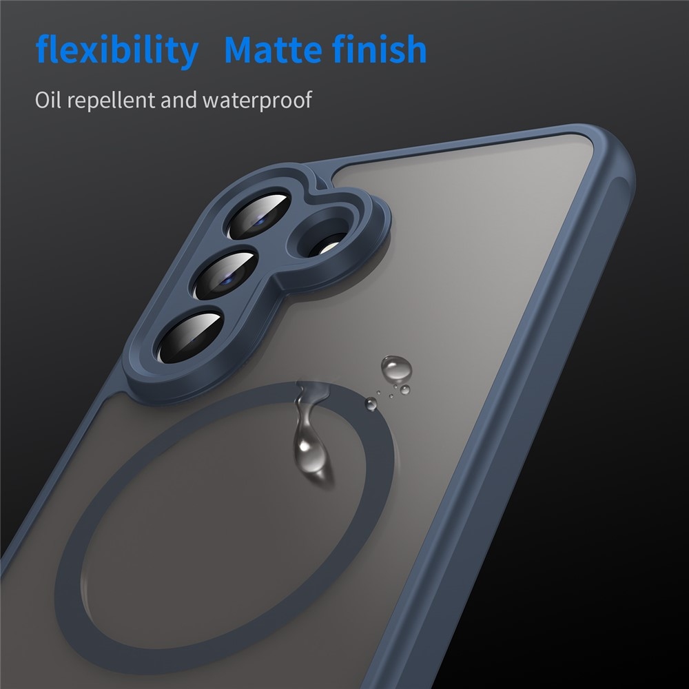 Case matný gélový obal s MagSafe na Samsung Galaxy A57 5G - modrý