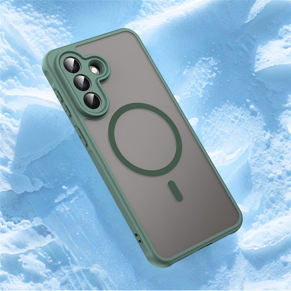 Case matný gélový obal s MagSafe na Samsung Galaxy A57 5G - zelený