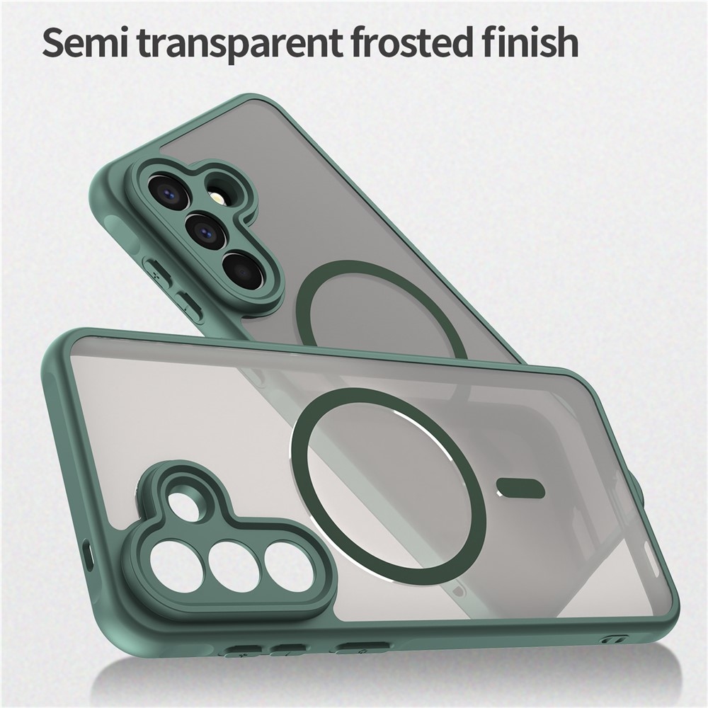 Case matný gélový obal s MagSafe na Samsung Galaxy A57 5G - zelený